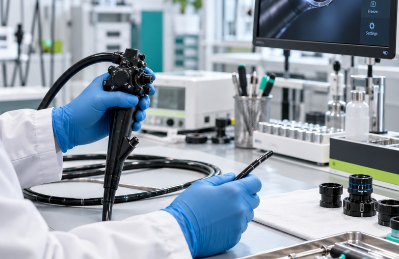 Endoscope inspection in the service laboratory