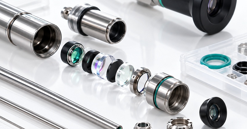 Rigid endoscope optical components